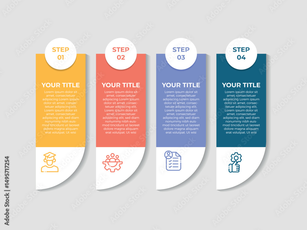 Poster infographic icons designed for abstract background template milestone element modern diagram process