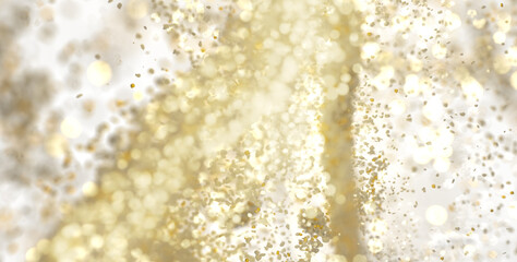 Abstract background with shimmering gold confetti. Perfect for celebration, luxury, and festive designs.