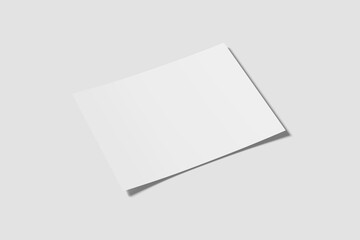 Blank US letter paper mockup high angle view