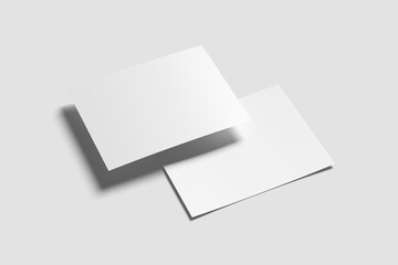 Blank US Letter Paper Mockups High Angle View