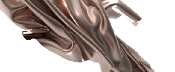 Rose Gold Fabric Flowing Drape