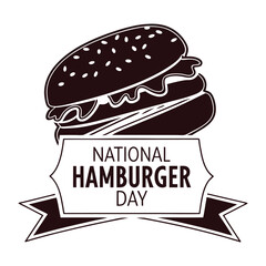 silhouette national hamburger day