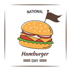 silhouette national hamburger day