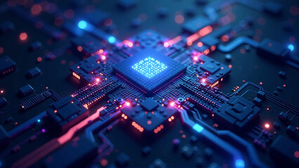 Fototapeta premium Quantum Circuit Core