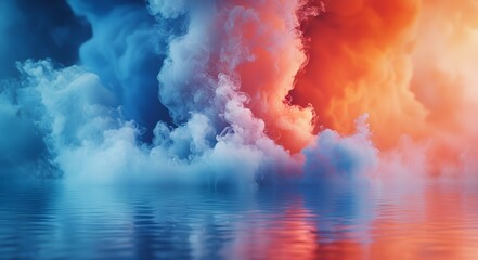 Visual Art of Colored Flowing Liquids