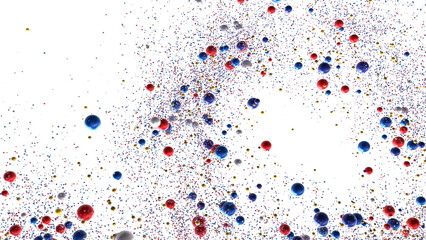 Abstract Background: Colorful Spheres Floating on White
