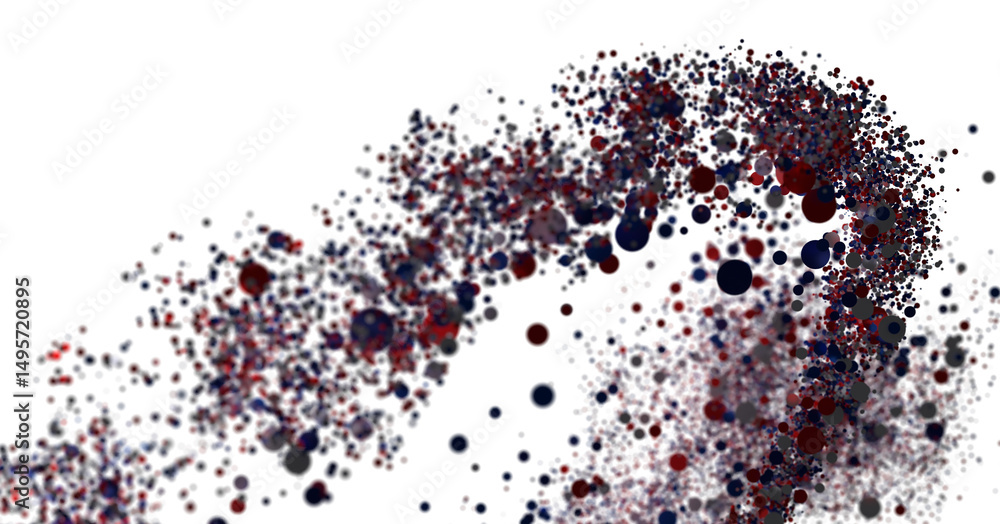 Aufkleber abstract red blue particle swirl background