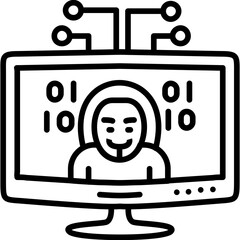 Fototapeta premium Cybercrime Icon