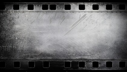 blank grained and scratched film strip texture background