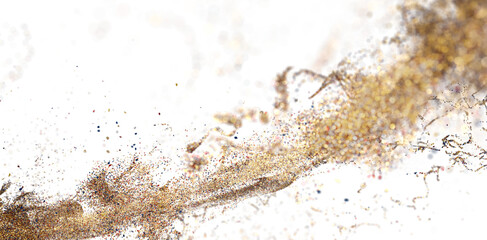 Golden Glitter Explosion Abstract Background