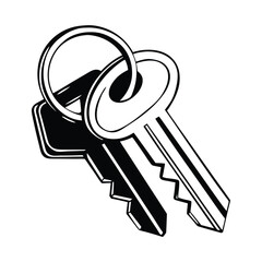 style key icon on white background