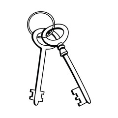 style key icon on white background