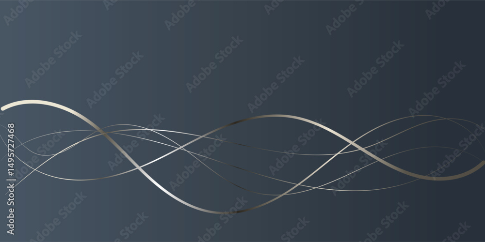 Poster abstract gray wave design for backgrounds this elegant abstract image features interwoven, flowing g