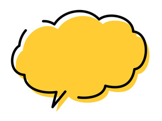 手書き風の吹き出し素材イラスト