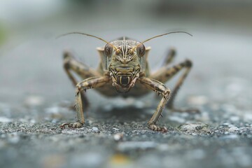 Fototapeta premium Extreme Macro Photography of a Small Insect Crawling on Textured Surface in Natural Environment Varient 4
