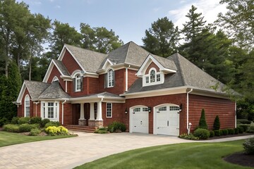 Real Estate Shot of Modern Farmhouse Exterior