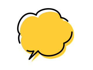 手書き風の吹き出し素材イラスト