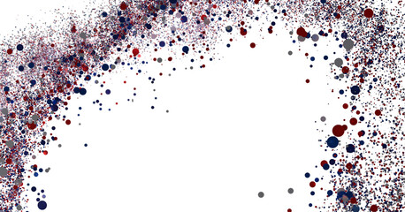 Red Blue Gray Confetti Scatter Background