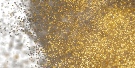 Sparkling gold and silver glitter background. Perfect for festive designs.