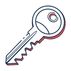 style key icon on white background