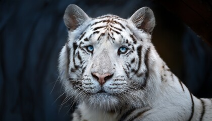 Fototapeta premium beautiful portrait of a white tiger