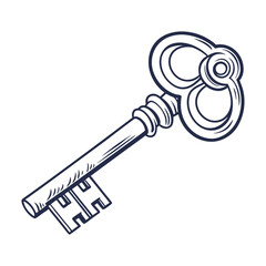 style key icon on white background