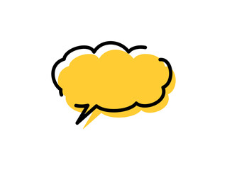 手書き風の吹き出し素材イラスト