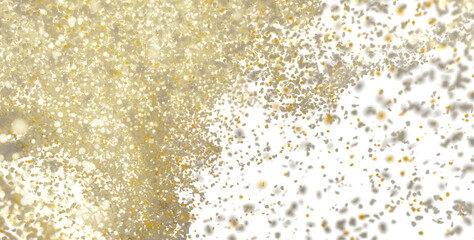 Abstract background of sparkling gold confetti. Perfect for celebrations!
