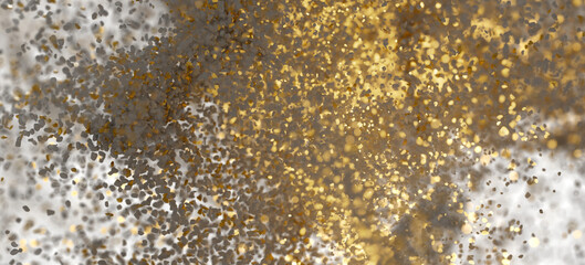 Abstract background with gold and silver particles. Perfect for luxury, elegant designs.
