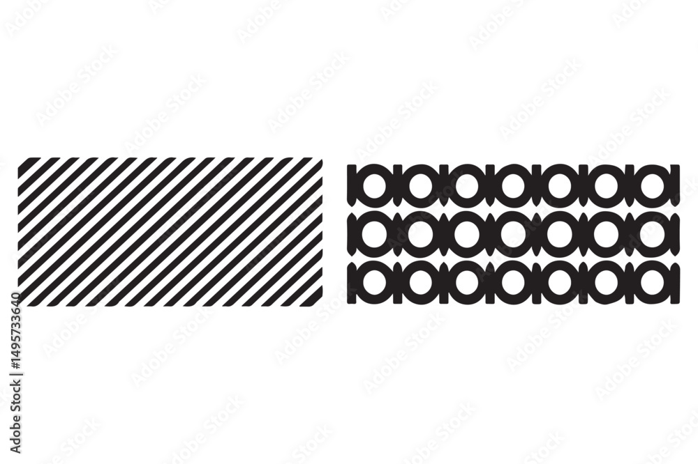 Poster black and white barcode set with metal line and abstract business pattern . geometric pattern of dia