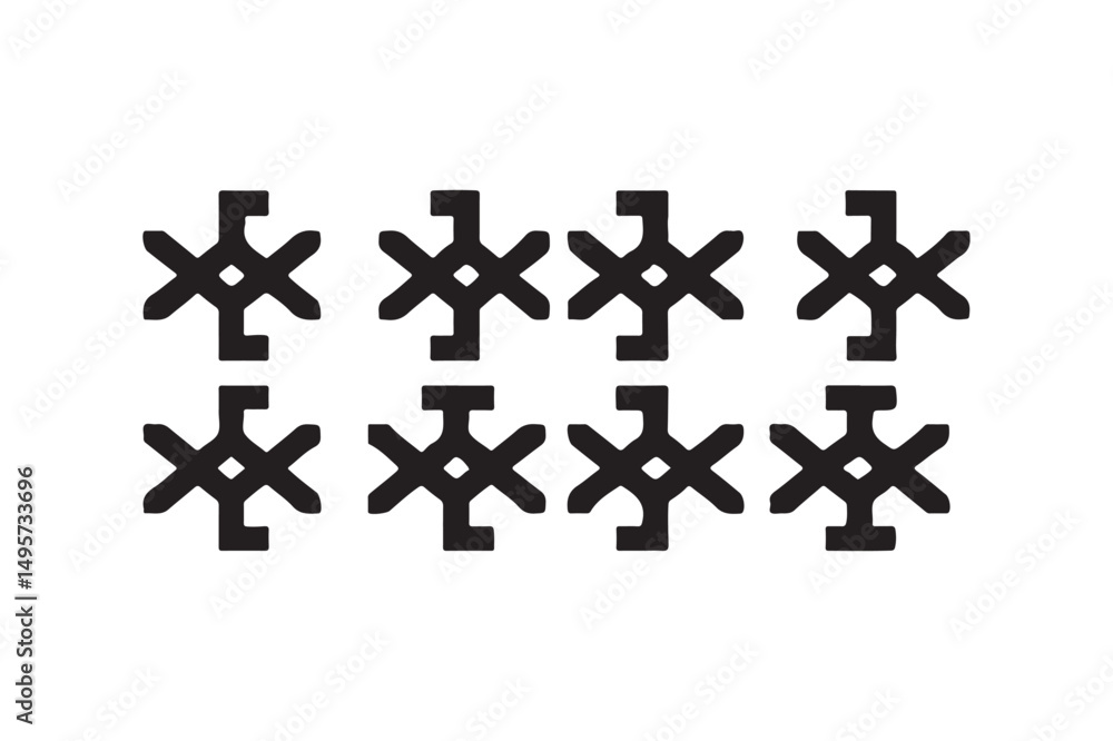 Poster geometric repeating plus signs design abstract vector background isolated.