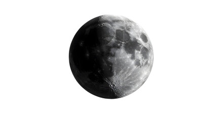 High Resolution Gibbous Moon Image Black Background