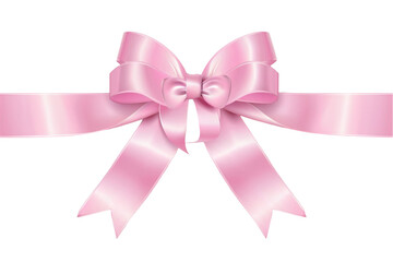 Diagonal Gift Ribbon and Bow Isolated on Transparent Background