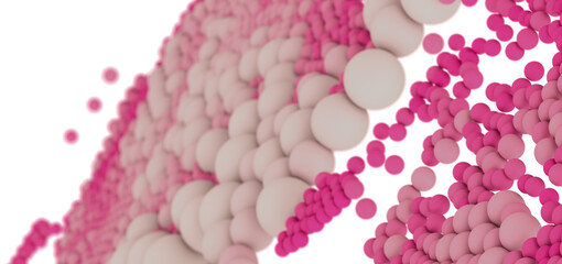 Abstract background of pink and white spheres. Ideal for presentations or websites.