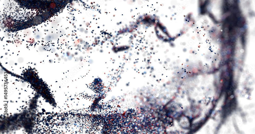 Leinwandbilder high-resolution stock photo of abstract particle dispersion, perfect for design projects.