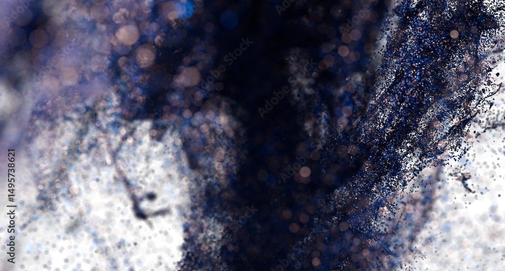 Aufkleber swirling particles, bokeh effect, abstract art, digital texture, background image