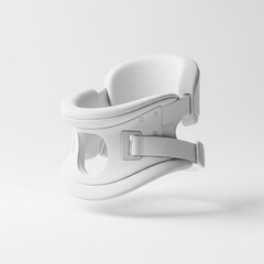 cervical collar, foam padded, white