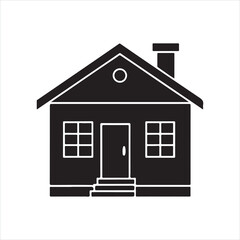 Simple House Silhouette Icon