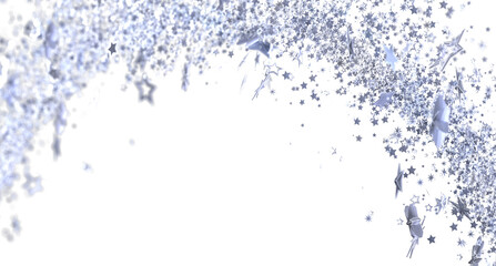 Obraz premium Beautiful silver stars on white background. Perfect for holidays, celebrations, and more!