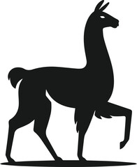llama alpaca silhouette animal vector drawing