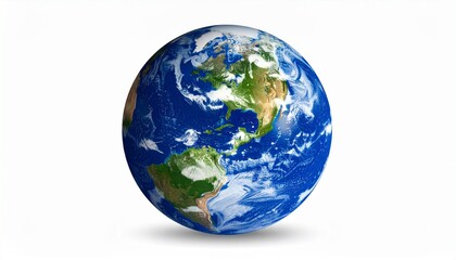 Fototapeta premium earth globe on white background