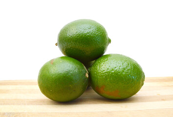 Stack lemon of a lemon on a white background