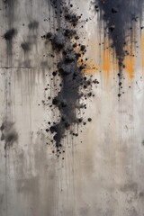 Obraz premium Close-up of black mold on a weathered cement wall , concrete, background