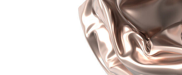 Rose Gold Silk Drape Abstract Background