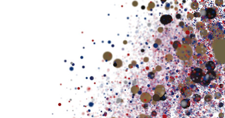 Abstract Background with Colorful Bubbles and Particles