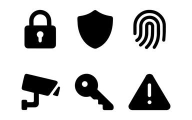 Set of security-related icons, perfect for websites, apps, or design projects.