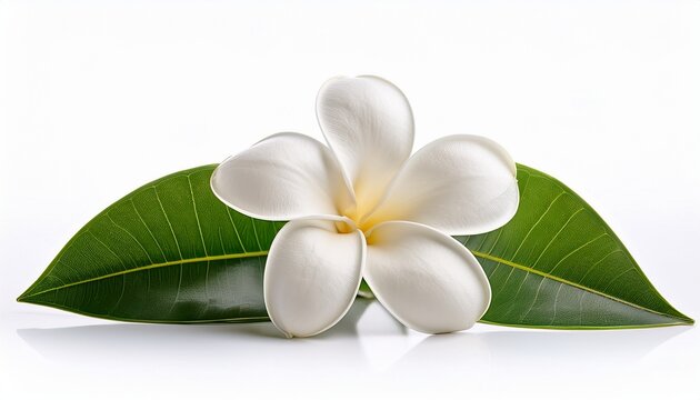 white champaka flower isolated on white background