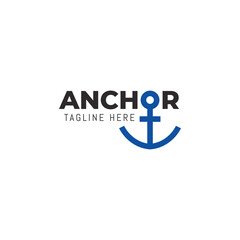 Anchor logo icon design template. Simple anchor logo.