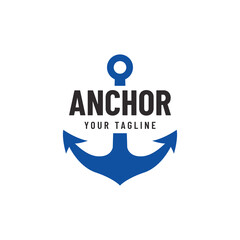 Anchor logo icon design template. Simple anchor logo.