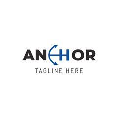 Anchor logo icon design template. Simple anchor logo.